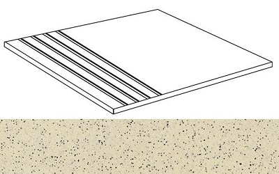 Керамическая плитка 3yGP Ступень GRANIGLIATI BIANCO LASA GRADINO MATT 30x30 см / коллекция GRANIGLIATI / производитель Atlas Concorde Italy / страна Италия