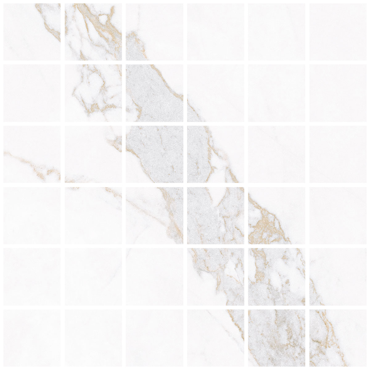 Керамическая плитка Керамогранит Blanc Calacatta Gold Mosaic 55 30x30 / коллекция Blanc / производитель Living Ceramics / страна Испания