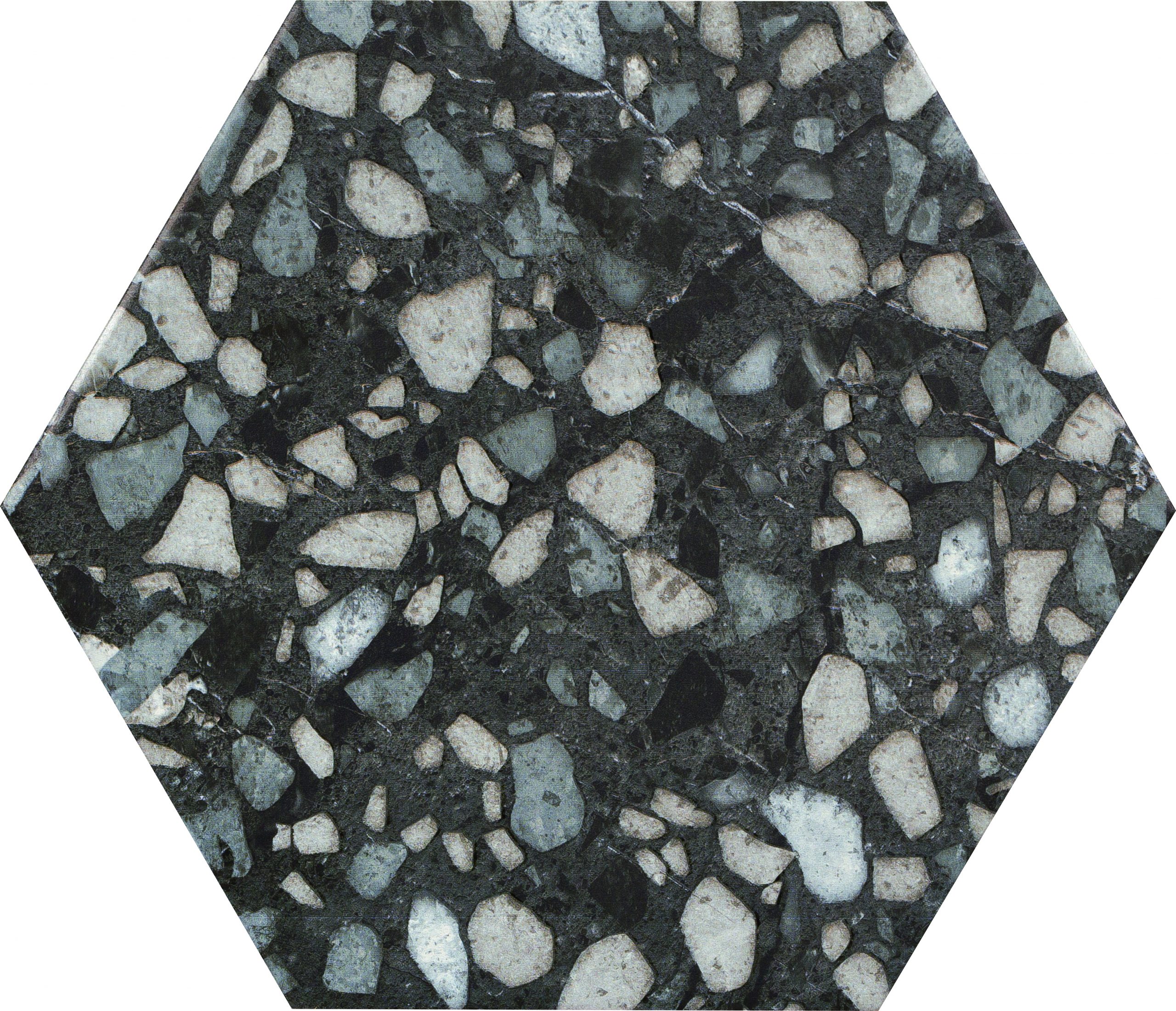 Керамическая плитка 23*27 SIX Terazzo Black керамический гранит / коллекция Six / производитель  / страна 