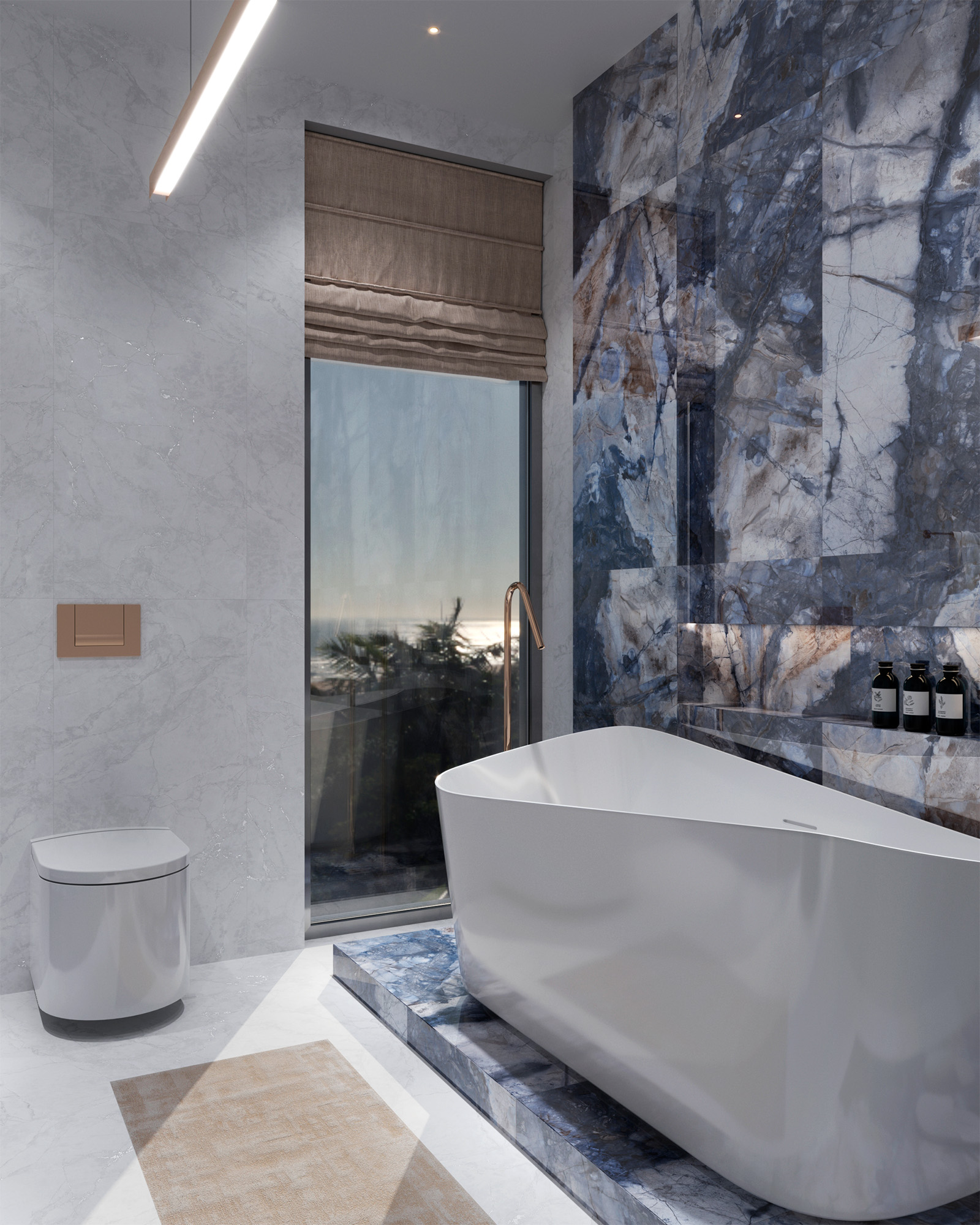 Керамогранит BERGAMO BLUE / коллекция arcadiaceramica / производитель Arcadia Ceramica / страна Индия