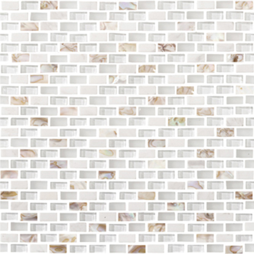 Керамогранит Мозаика L244001101 TRIBAL PEARL WHITE (1X2),  9мм, 28.6x28.3 / коллекция Mosaics Collection / производитель L'ANTIC COLONIAL / страна Испания