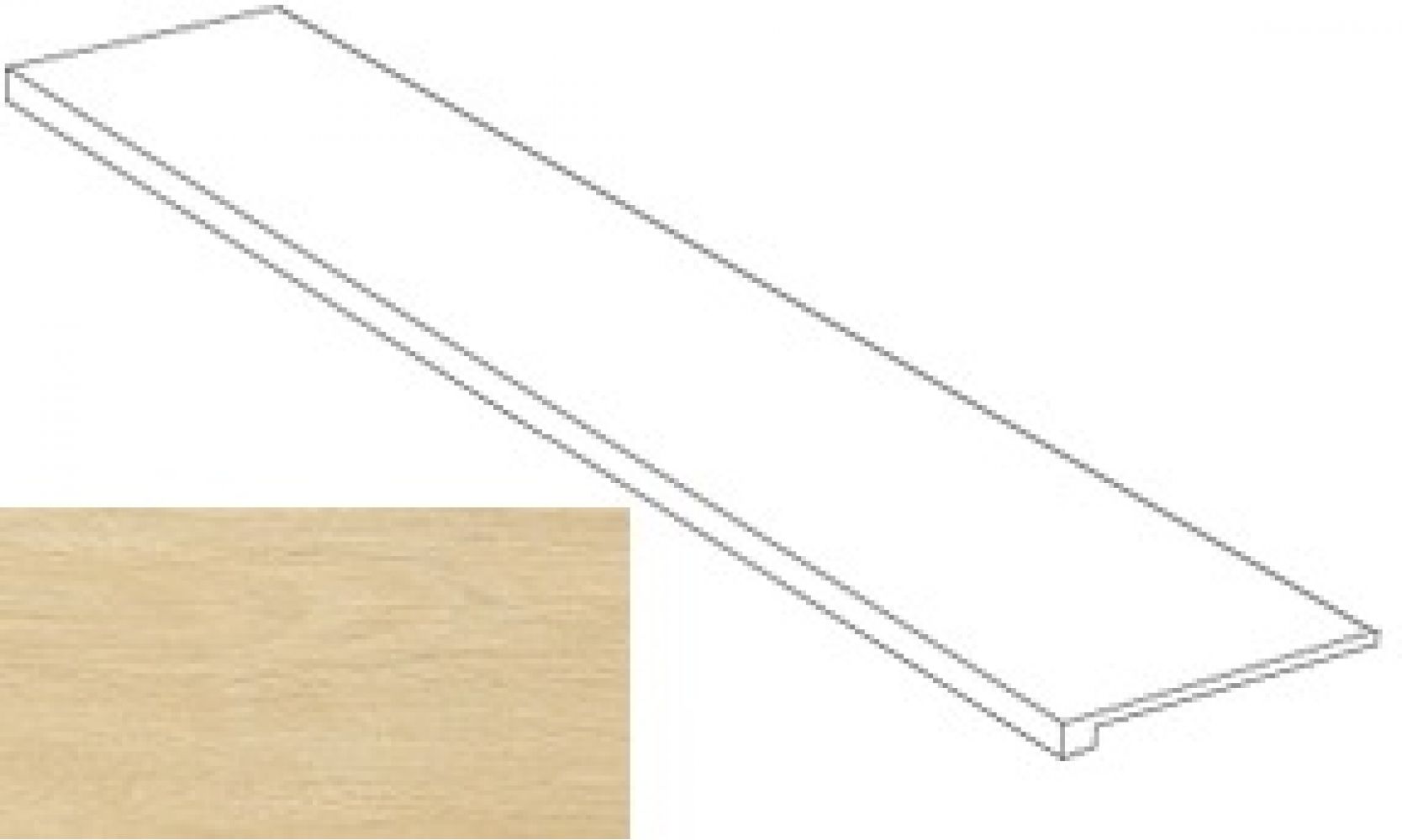 Керамогранит A8KJ Ступень г-образная NID LIGHT SCALINO 33x150 см / коллекция NID / производитель Atlas Concorde Italy / страна Италия