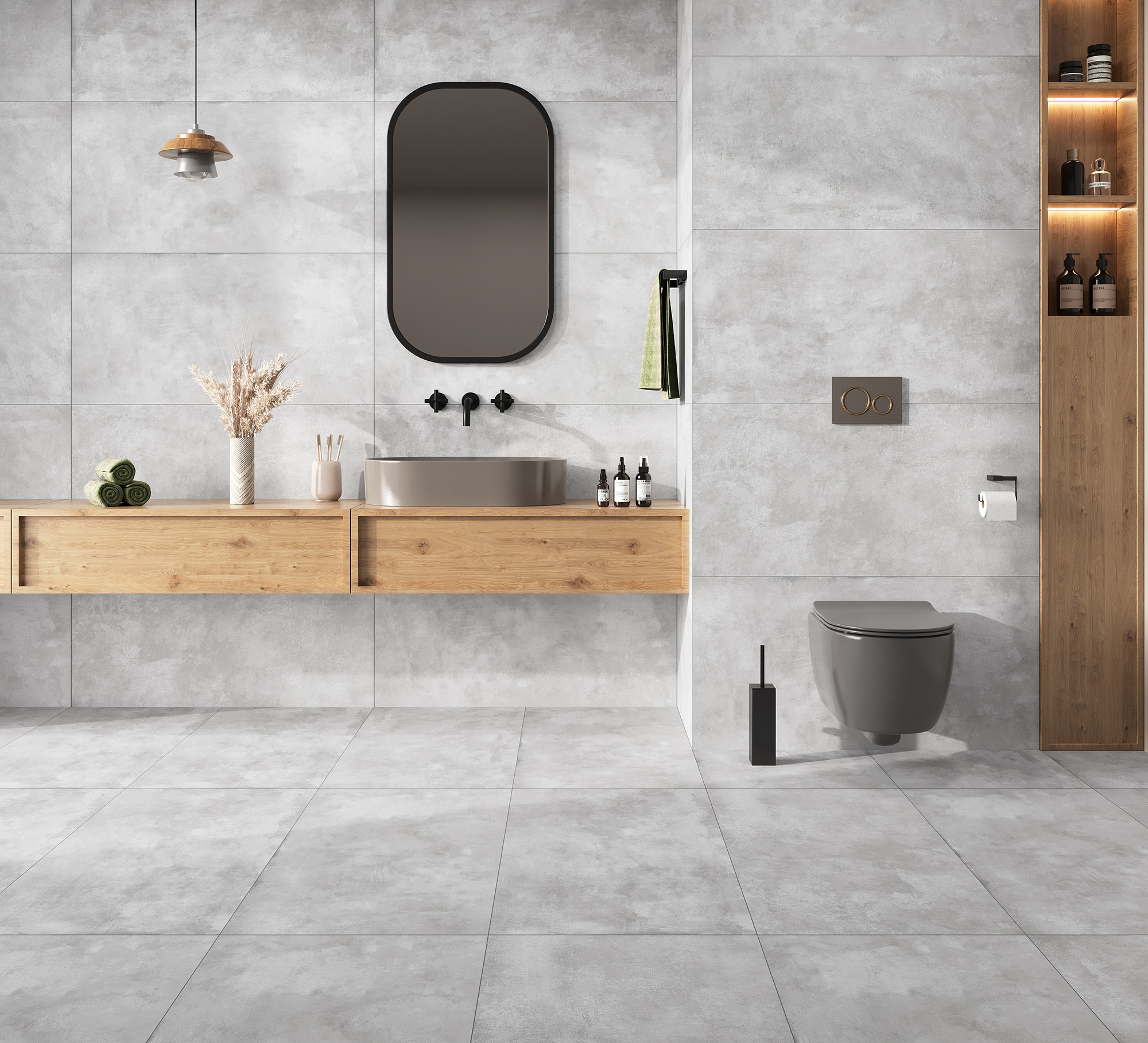 Керамогранит CEMENTUM LIGHT GREY / коллекция arcadiaceramica / производитель Arcadia Ceramica / страна Индия