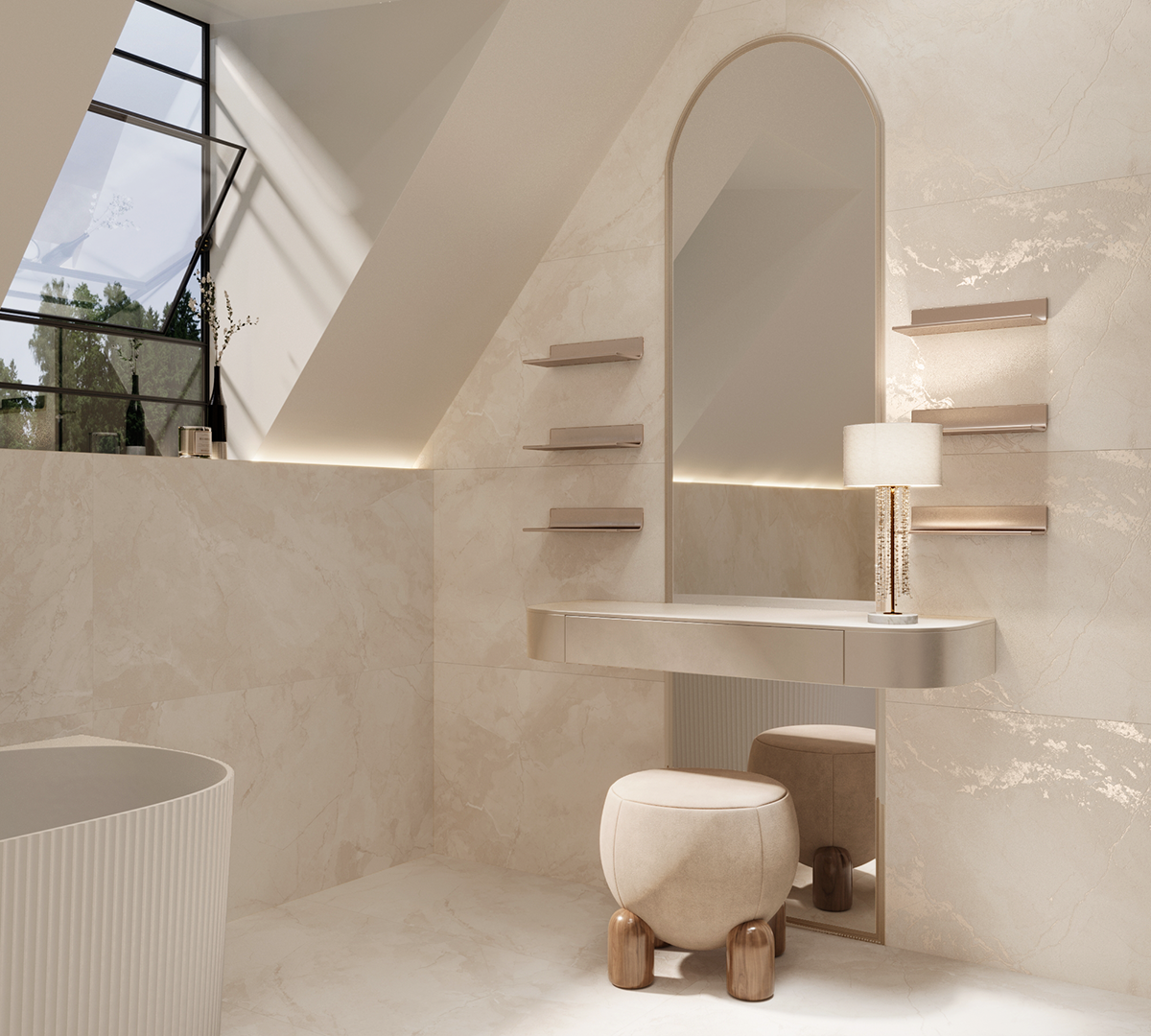 Керамогранит BISMANTO CREMA / коллекция arcadiaceramica / производитель Arcadia Ceramica / страна Индия