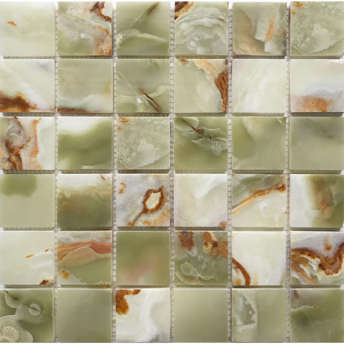Мозаика Мозаика 48х48 Green Onyx (JMST21206) 305X305X7, натур. мрамор / коллекция КИТАЙ StarMosaic / производитель Starmosaic / страна Китай