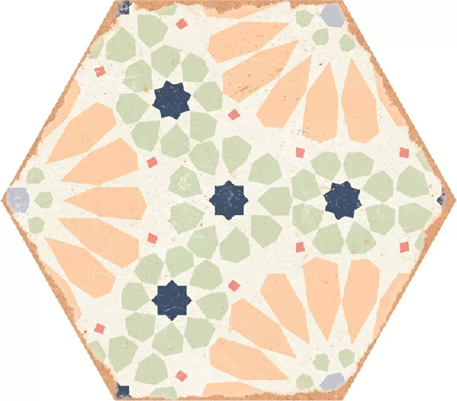 Керамогранит Kaleidoscope Green 220х250х8 Matt, керамогранит ENNFACE / коллекция PATTERN Ennface / производитель Ennface / страна Индия