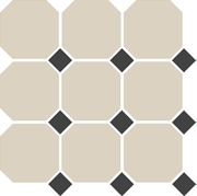Гранит керамический 4416 OCT14-1Ch White OCTAGON 16/Black Dots 14 30x30 см