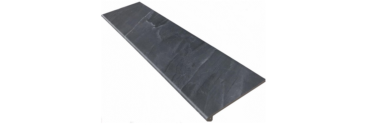 Керамическая плитка Ступень фронтальная Tibet Antracita 33*120 / коллекция Tibet Antracita / производитель Gres de Aragon / страна Испания