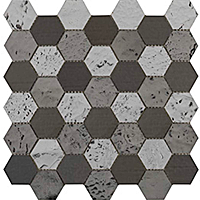 Мозаика стеклянная LUXE Mirror Hexagon 31,5x32,5x0,3 см