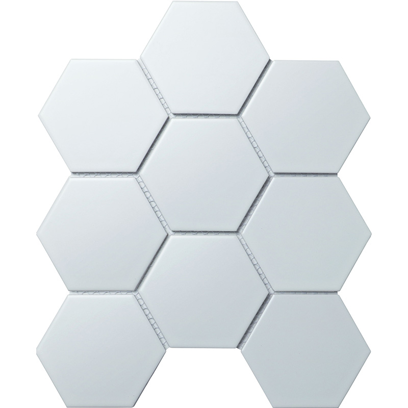 Мозаика Кер. мозаика Hexagon big White Matt (FQ31000/SBH1005) 256х295х6 / коллекция HEX+OCTAGON+TRIANGOLO StarMosaic / производитель Starmosaic / страна Китай