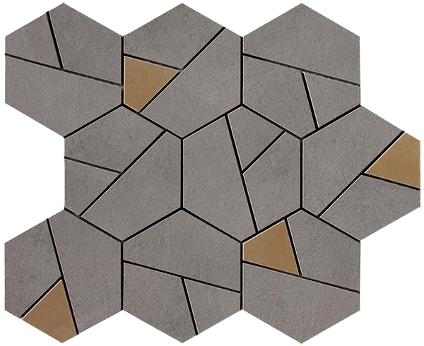 Мозаика Мозаика BOOST SMOKE MOSAICO HEX YELLOW, 25x28.5 (AN68) / коллекция BOOST / производитель Atlas Concorde Italy / страна Италия