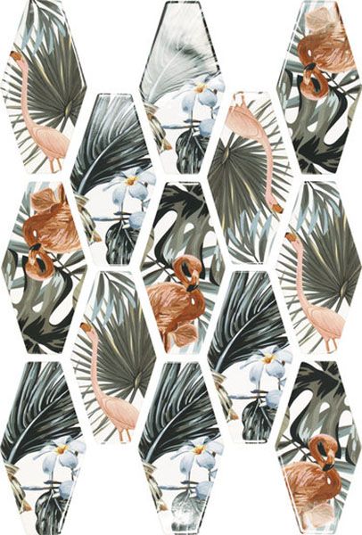 Керамическая плитка Настенная плитка HARLEQUIN CURAZAO WHITE MIX / коллекция HARLEQUIN APE / производитель APE Ceramica / страна Испания