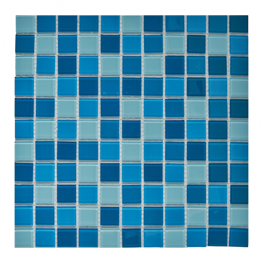 Мозаика PIX005 из стекла, чип 25х25 мм, сетка 300х300х4 мм / коллекция Crystal Glass Pixmosaic / производитель Pixmosaic / страна Китай
