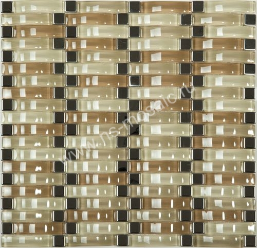 Мозаика S-813 стекло метал (10*15*60)  310*313 / коллекция EXCLUSIVE series / производитель NS-Mosaic / страна Китай