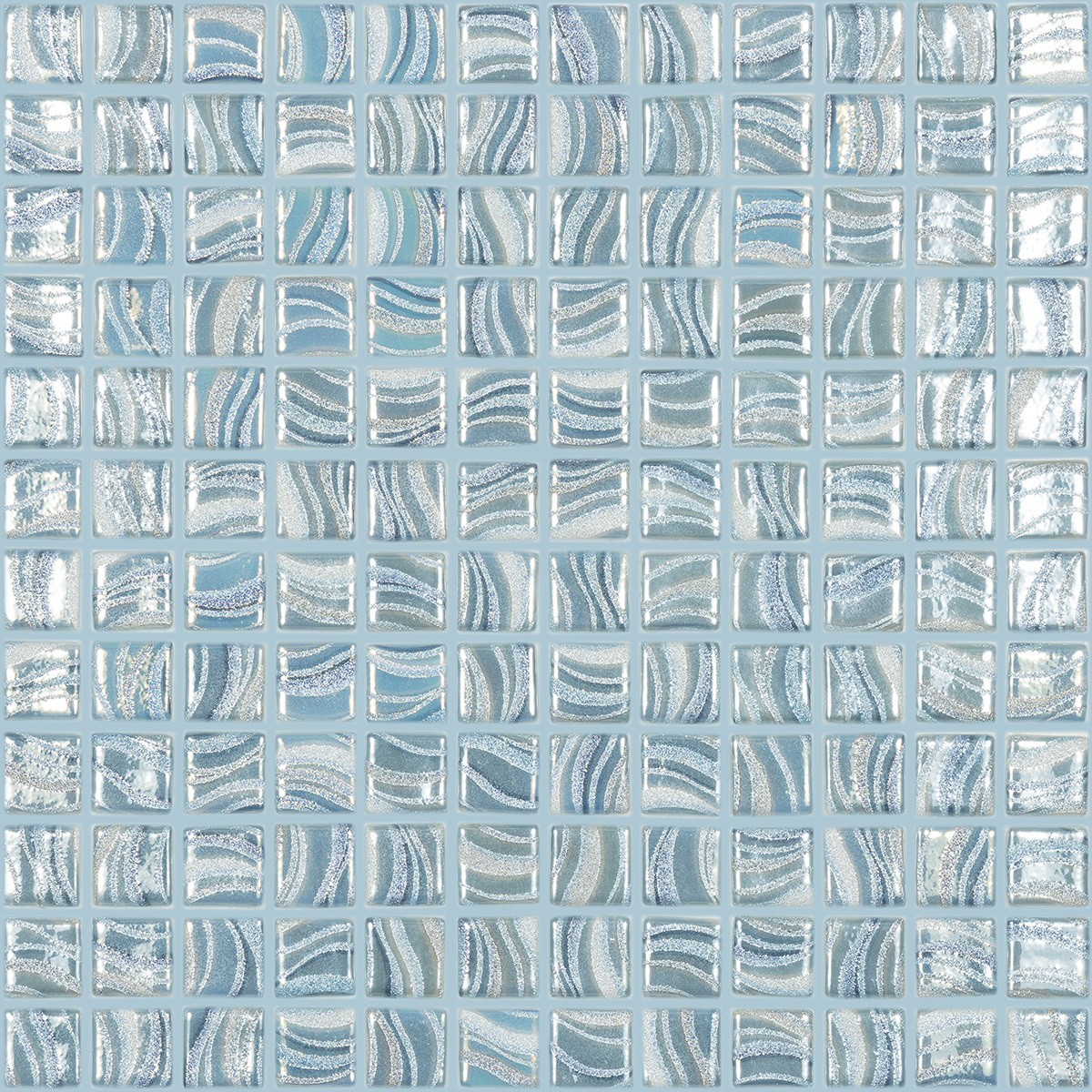 Мозаика Мозаика Glitter Sky №7801 (на сетке) 25x25 / коллекция GLITTER Vidrepur / производитель Vidrepur / страна Испания