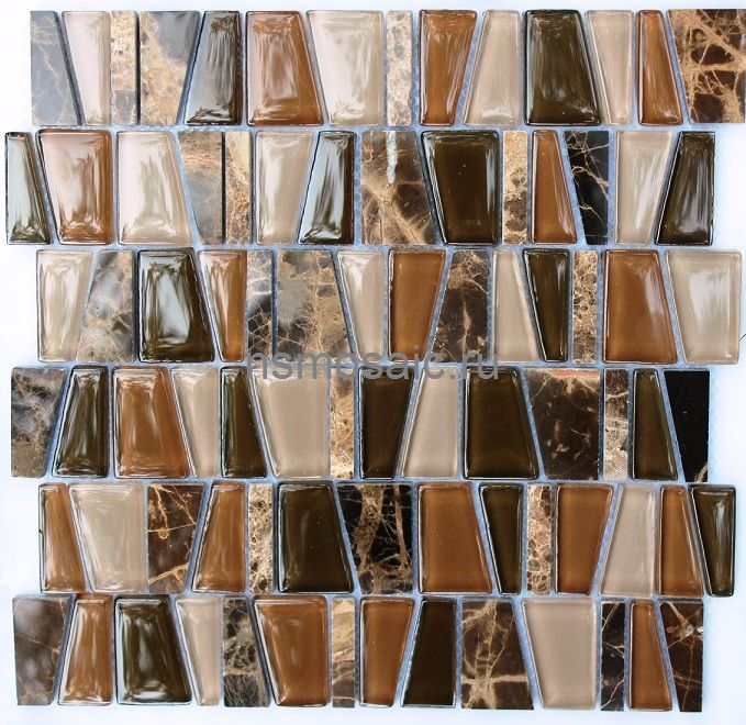 Мозаика S-849 стекло камень  (20*40*8)305*305 / коллекция EXCLUSIVE series / производитель NS-Mosaic / страна Китай