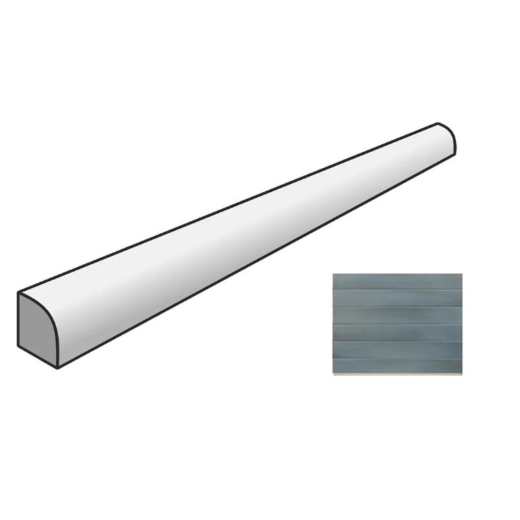 Керамическая плитка 31674 Спецэлемент MASSIMO JOLLY SMOKE BLUE 1,2x20 см / коллекция Massimo / производитель EQUIPE CERAMICAS / страна Испания