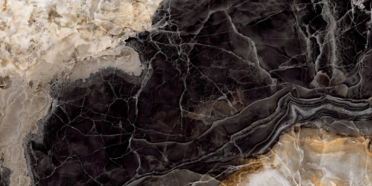 Керамогранит Onice Nero Signature 600х1200х9 Full Lappato, керамогранит NEXION / коллекция Signature NEXION / производитель NEXION / страна Индия