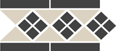 Бордюр керамический Border LISBON-1 with 1 strip Stand.(Tr.16, Dots 14, Strips 14) 28х15 см