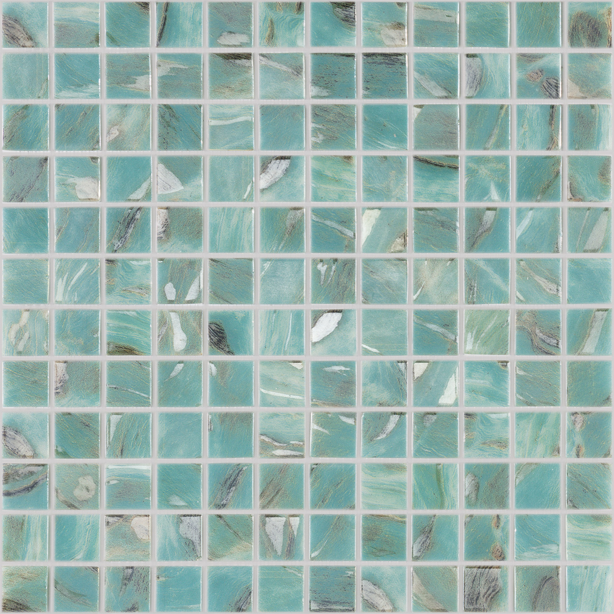 Мозаика Мозаика Oasis Turquoise №7103 (на сетке) 25x25 / коллекция OASIS Vidrepur / производитель Vidrepur / страна Испания