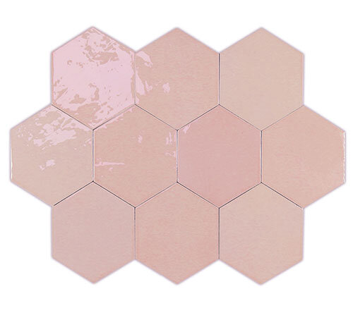 Керамическая плитка 122082 Плитка ZELLIGE HEXA PINK 10,8x12,4 см / коллекция ZELLIGE HEXA WOW / производитель WOW / страна Испания
