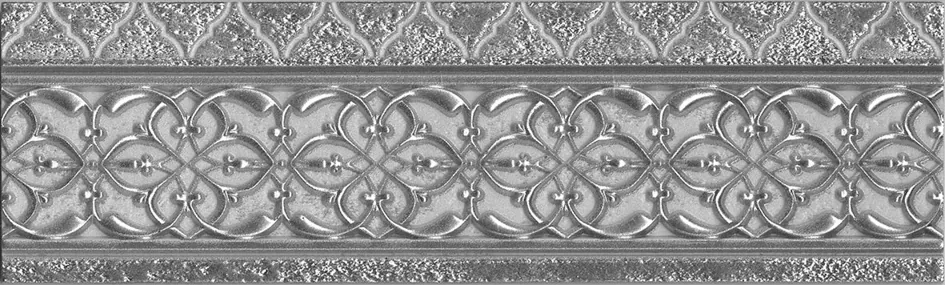 Керамическая плитка Cenefa Alhambra Silver 9x29,75 / коллекция Ona Aparici / производитель Aparici / страна Испания