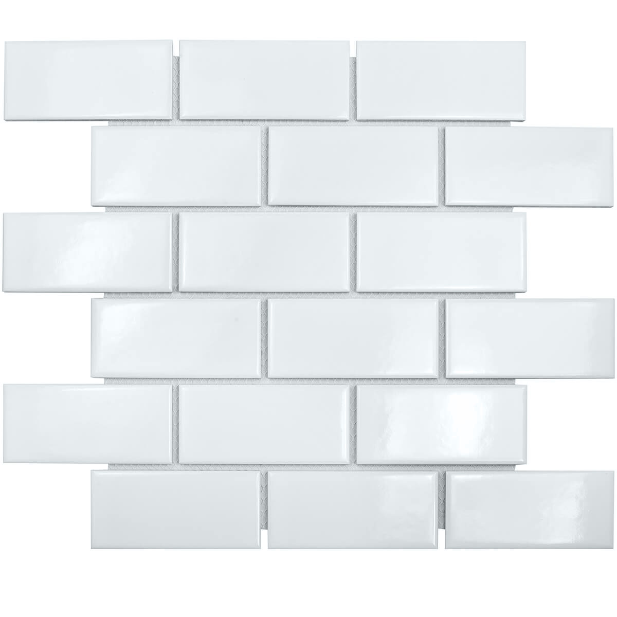 Мозаика Кер. мозаика Brick White Glossy (A32000/A1001G) 291х295х6 / коллекция BRICK & METRO StarMosaic / производитель Starmosaic / страна Китай