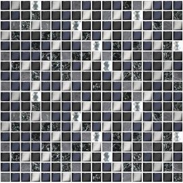 Керамогранит ДЕФИЛЕ НЕРО XH156-420CP 30х30 (22шт) мозаика / коллекция ДЕФИЛЕ 20,1х40,5 / производитель AZORI / страна Россия