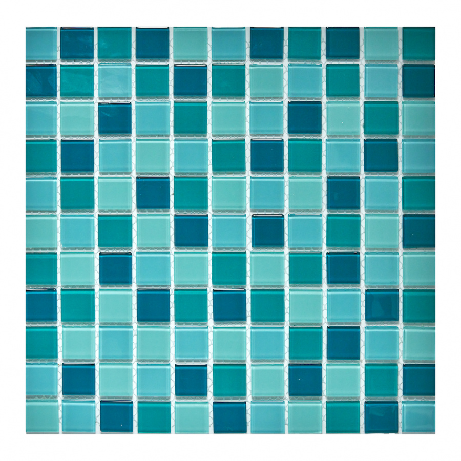 Мозаика PIX006 из стекла, чип 25х25 мм, сетка 300х300х4 мм / коллекция Crystal Glass Pixmosaic / производитель Pixmosaic / страна Китай