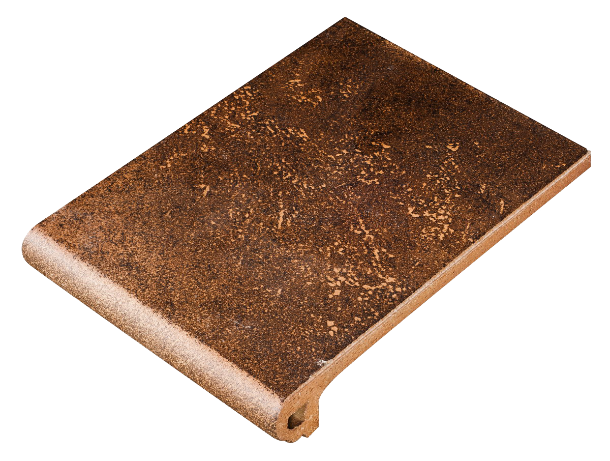 Керамическая плитка Ступень фронтальная Peldano 24-25 Castano 25*33 / коллекция Castano / производитель Gres de Aragon / страна Испания