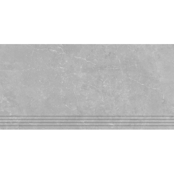 Керамогранит Ступень Скальд 1 светло-серый 29,5х60 (6 шт) / коллекция Скальд 30х60 / производитель Керамин / страна Беларусь