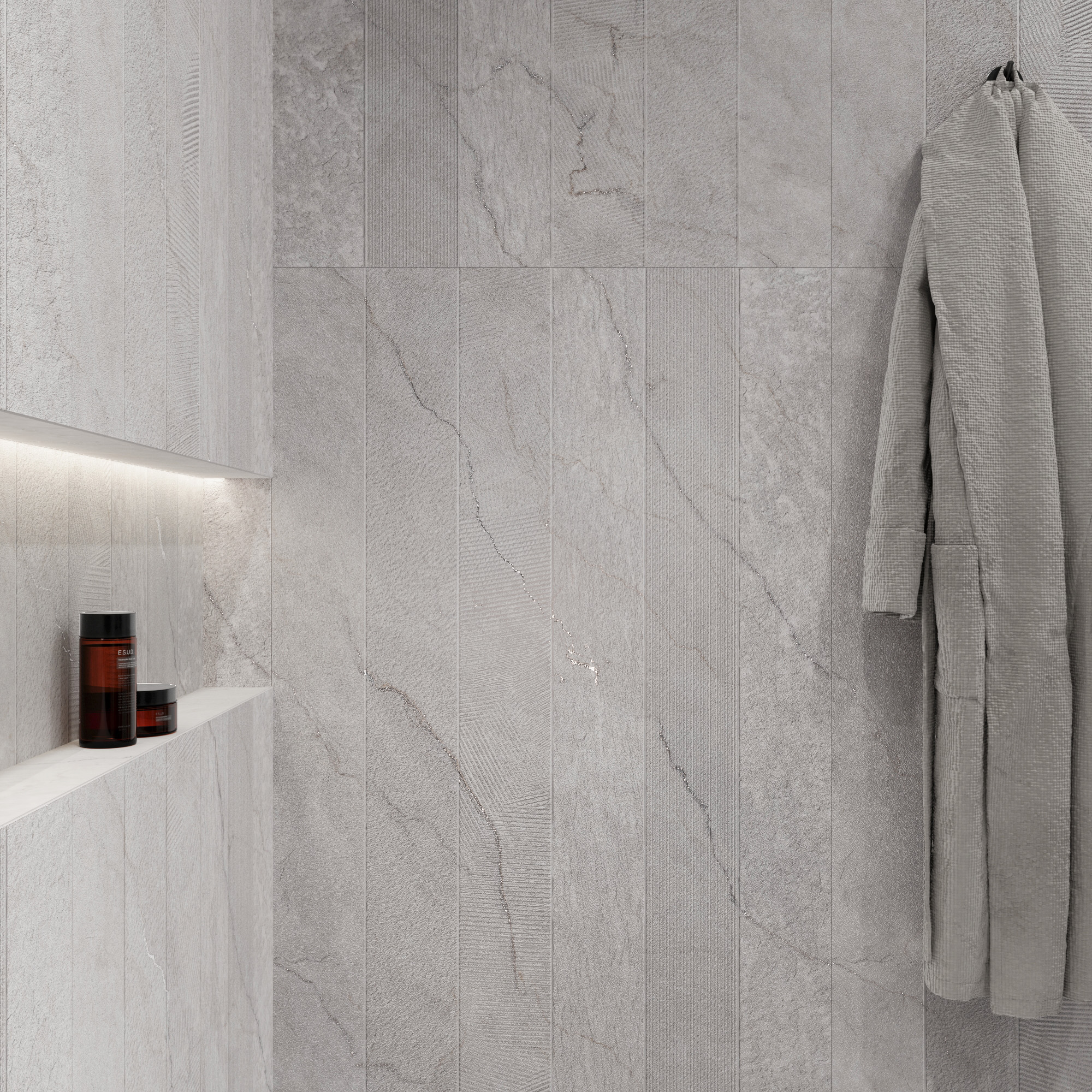 Керамогранит LUMIERE WHITE DECOR / коллекция arcadiaceramica / производитель Creanza / страна Индия