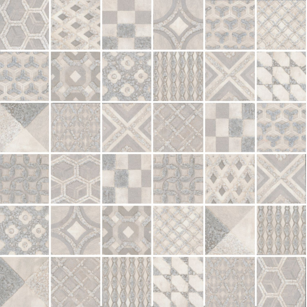 Керамогранит VT416A\MM Декор Онда 1 серый мозаичный 30х30 (7шт) / коллекция Онда 30х60 2022/Магнолия 30х60 2022 / производитель Kerama Marazzi / страна Россия