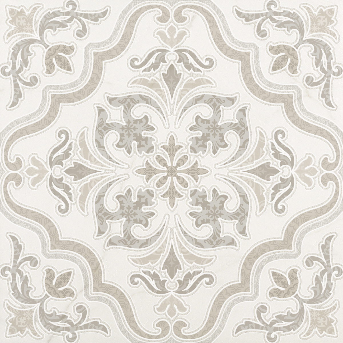 Керамическая плитка Декор Absolute Dec. Domus Aurea Statuario 59,1*59,1 / коллекция Absolute / производитель NovaBell / страна Италия