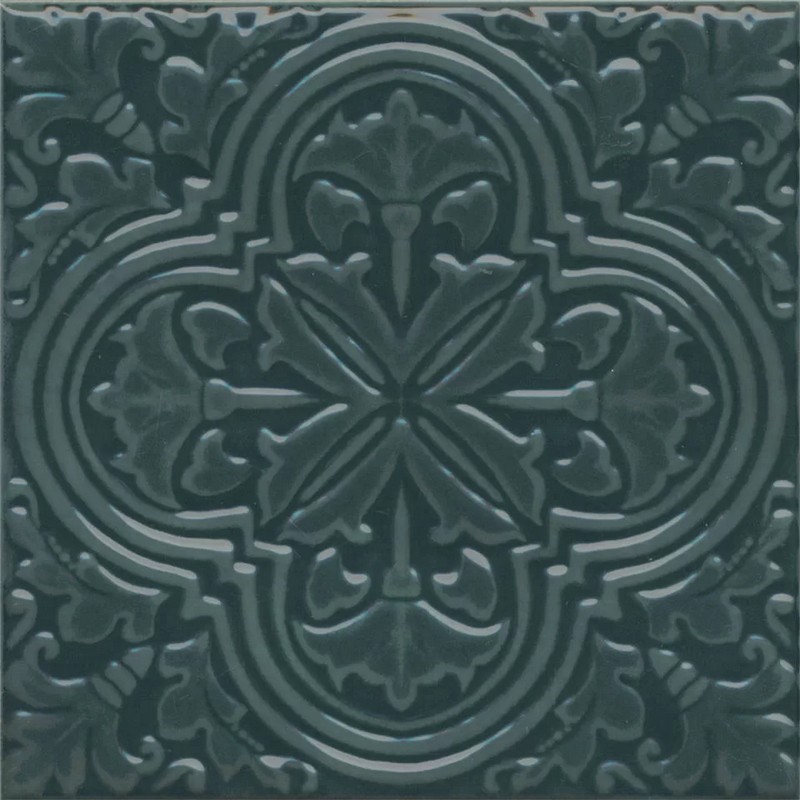 Керамическая плитка KMD3STA003BN Фес зелёный тёмный глянцевый (34шт) декор / коллекция Фес KЕRАМА МАRАZZI / производитель Kerama Marazzi / страна Россия