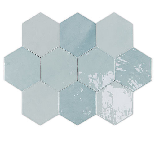 Керамическая плитка 122081 Плитка ZELLIGE HEXA AQUA 10,8x12,4 см / коллекция ZELLIGE HEXA WOW / производитель WOW / страна Испания