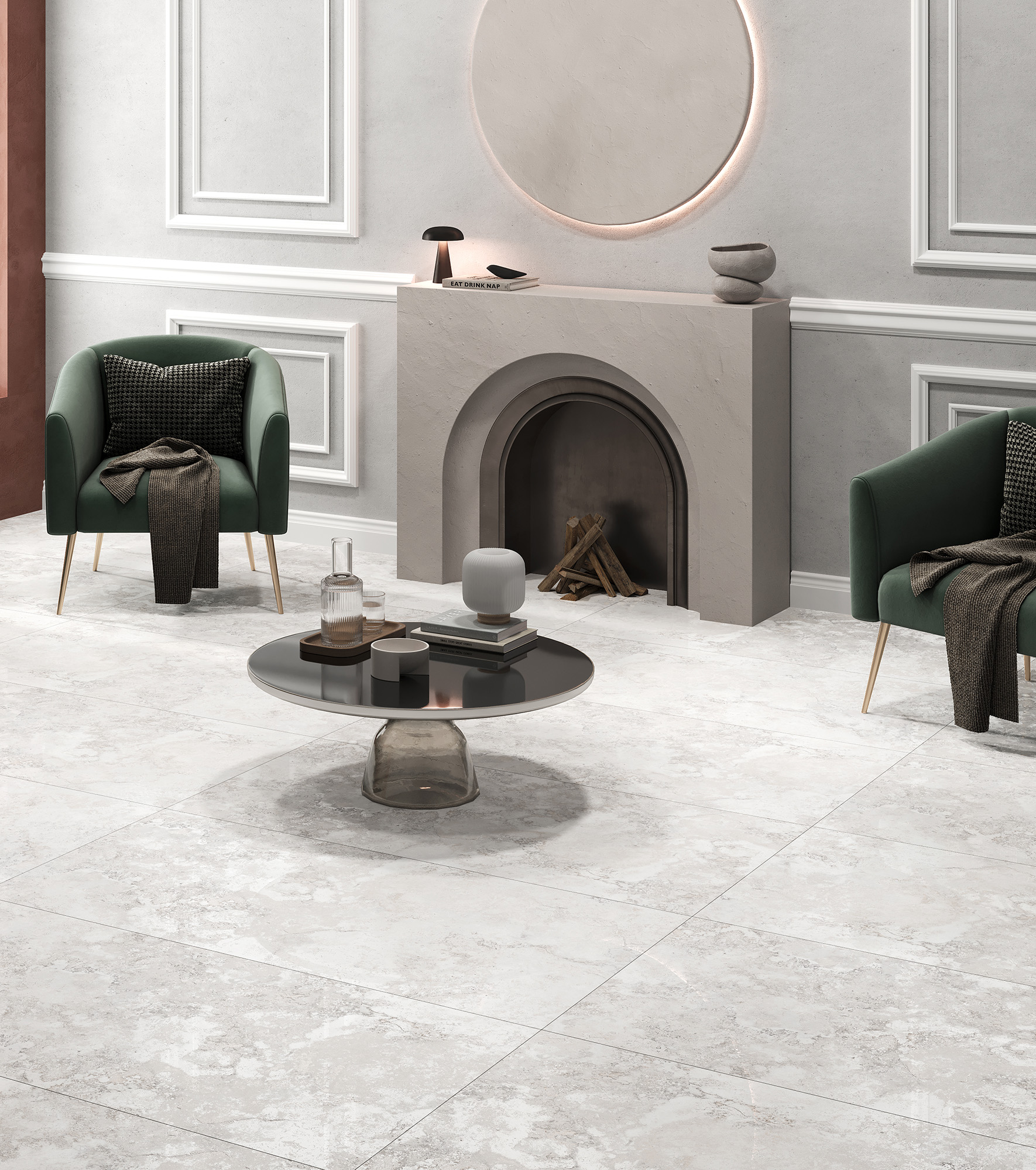 Керамогранит SEASTONE BIANCO / коллекция arcadiaceramica / производитель Arcadia Ceramica / страна Индия