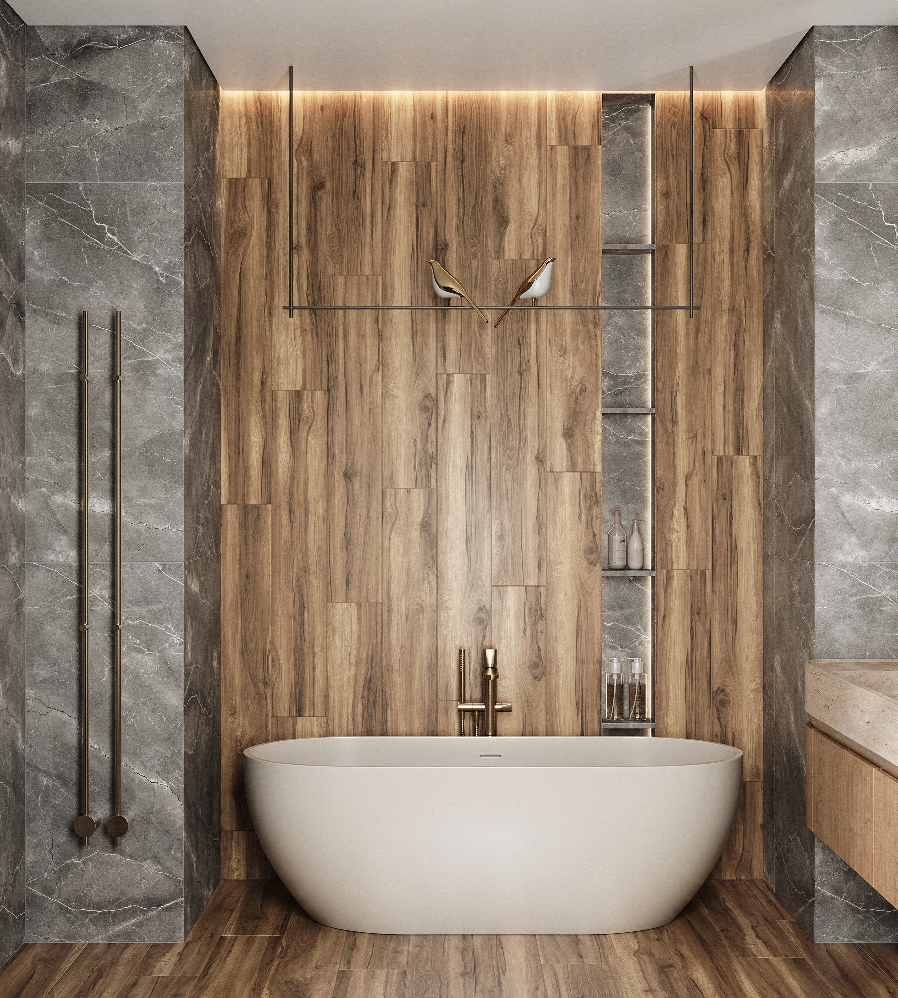 Керамогранит FOSSIL WOOD WENGE / коллекция arcadiaceramica / производитель Creanza / страна Индия
