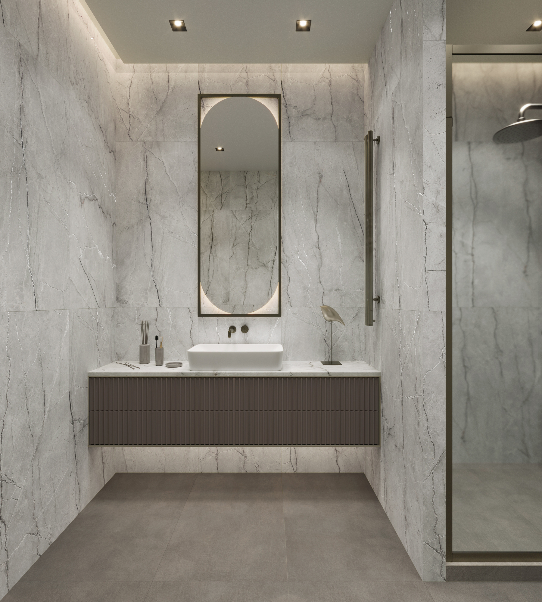 Керамогранит CONDOR LIGHT GREY / коллекция arcadiaceramica / производитель Arcadia Ceramica / страна Индия