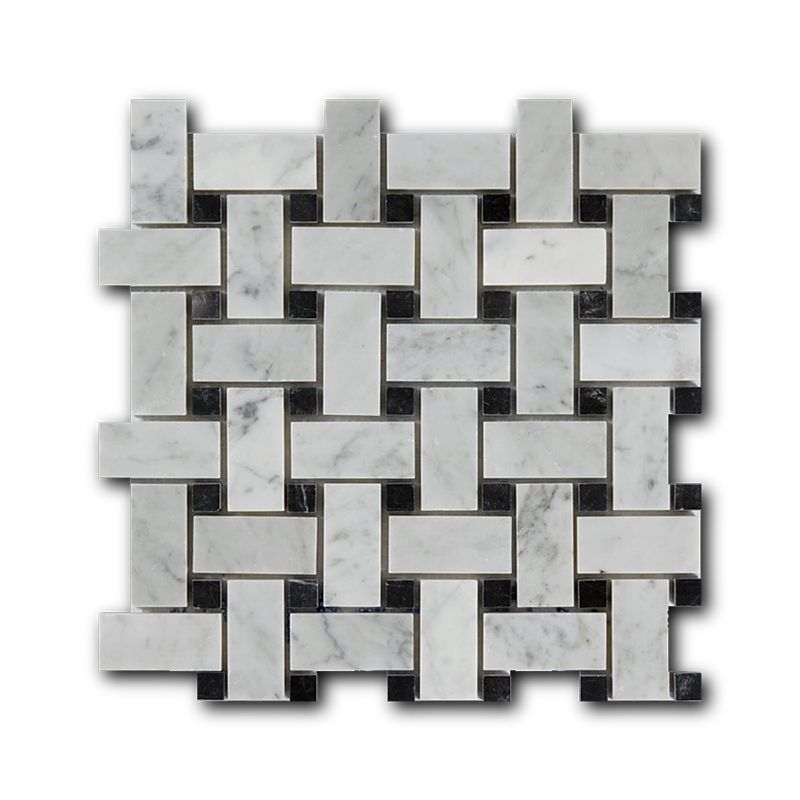Мозаика Мозаика из натурального камня  Art&Natura  Basket Weave  Bianco+Nero / коллекция BASKET WEAVE ART&NATURA / производитель Art&Natura / страна Италия