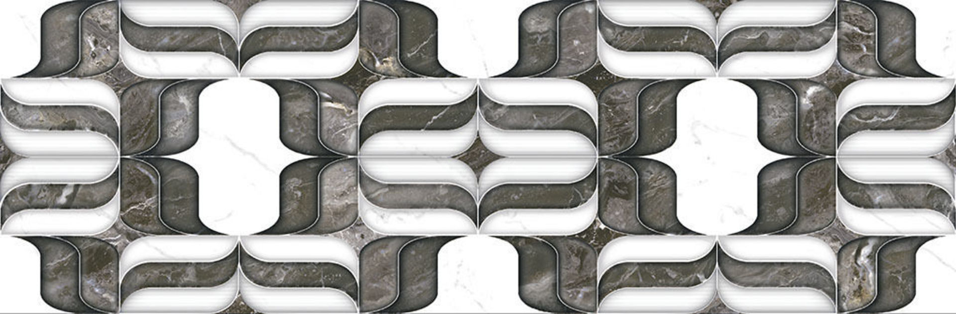 Керамическая плитка ESTATUARIO DEC DAMASC 33*100 / коллекция ESTATUARIO-NERO / производитель Click Ceramica / страна Испания