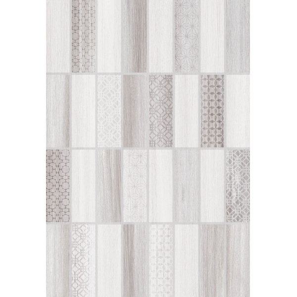 Керамогранит Плитка настенная Нидвуд 1Д серый микс декор 27,5х40 (1,65м2/59,4м2) / коллекция Нидвуд 27,5х40 (2020) / производитель Керамин / страна Беларусь