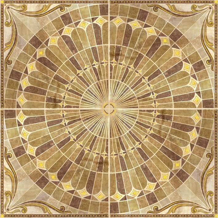 Керамическая плитка 45*45 Roseton Grecia (комплект 4 плитки) / коллекция Grecia / производитель CERPA / страна Испания