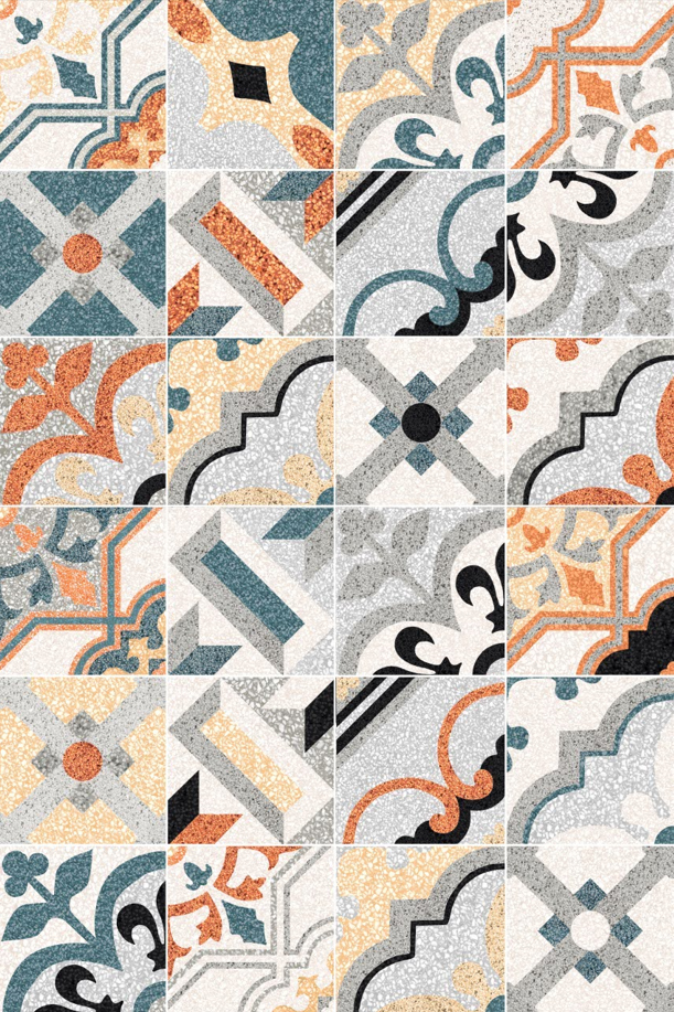 Керамогранит Плитка из керамогранита Creto Point 20x20 разноцветный (DB_047) / коллекция POINT Creto / производитель Creto / страна Россия