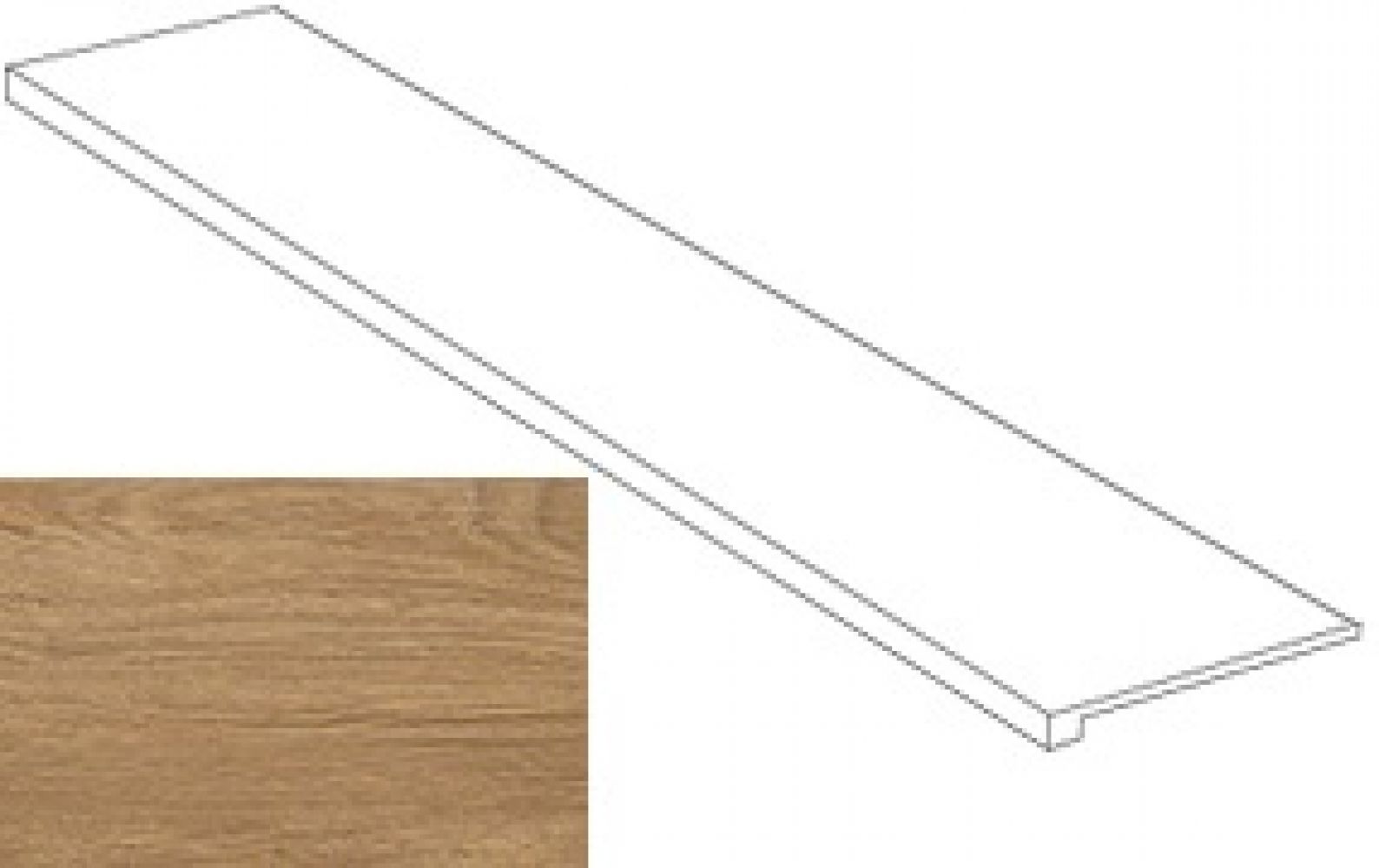 Керамогранит A8KL Ступень г-образная NID WHISKY SCALINO 33x150 см / коллекция NID / производитель Atlas Concorde Italy / страна Италия