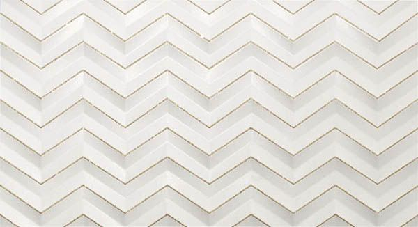 Керамическая плитка 600080000407 Плитка 3D WHITE CHEVRON GLITTER MATT 30,5x56 см / коллекция 3D WHITE/3Д ВАЙТ ВОЛЛ ATLAS CONCORDE / производитель Atlas Concorde Russia / страна Россия