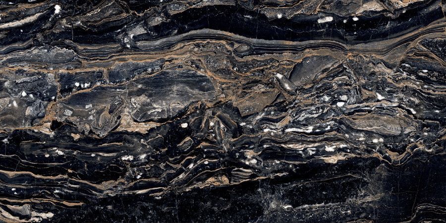 Керамическая плитка Керамогранит Ambassador 60x120 Nairobi Black Polished 60x120 / коллекция Ambassador 60x120 / производитель Neodom / страна Индия