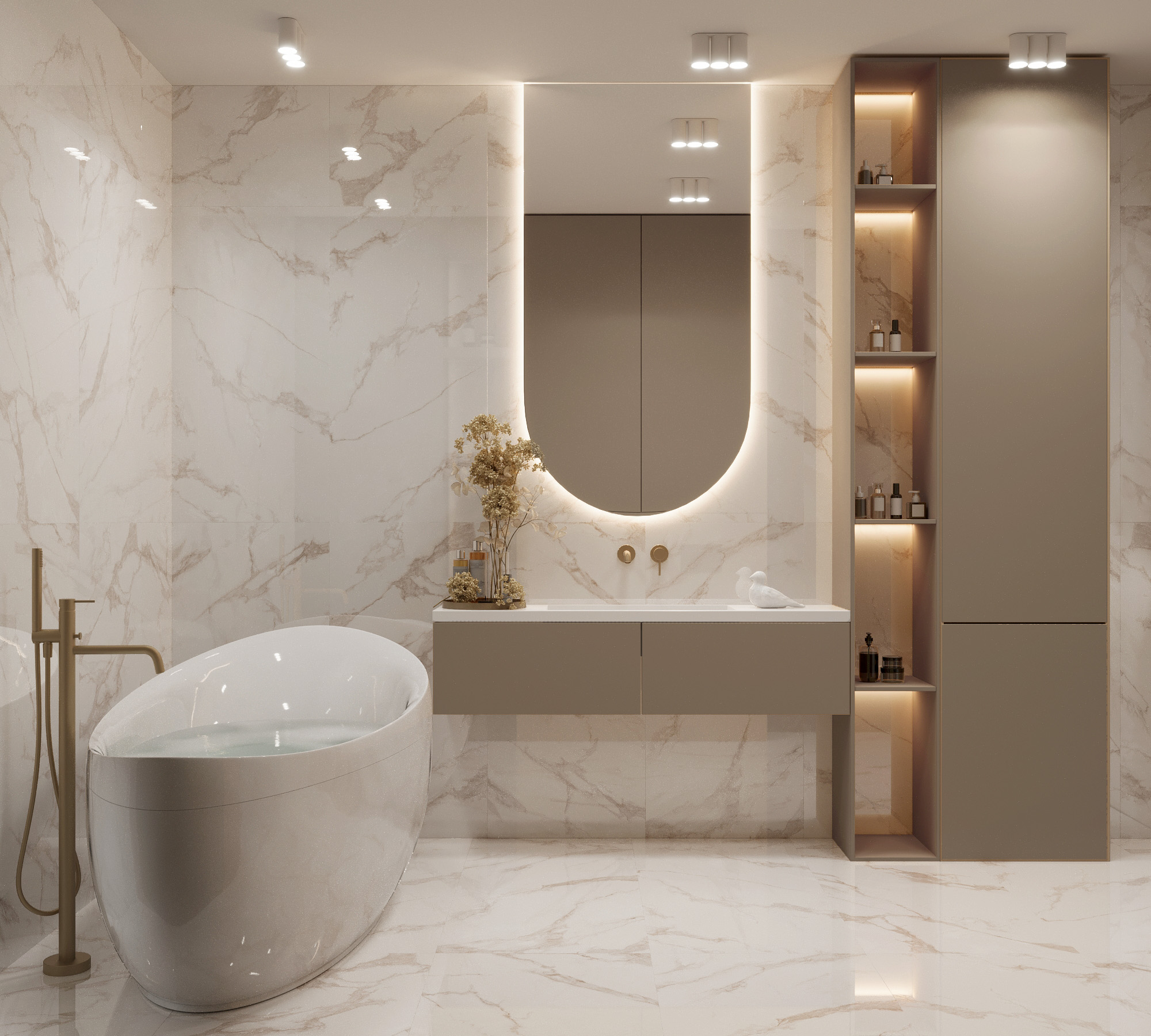 Керамогранит CALACATTA BIANCO / коллекция arcadiaceramica / производитель Arcadia Ceramica / страна Индия