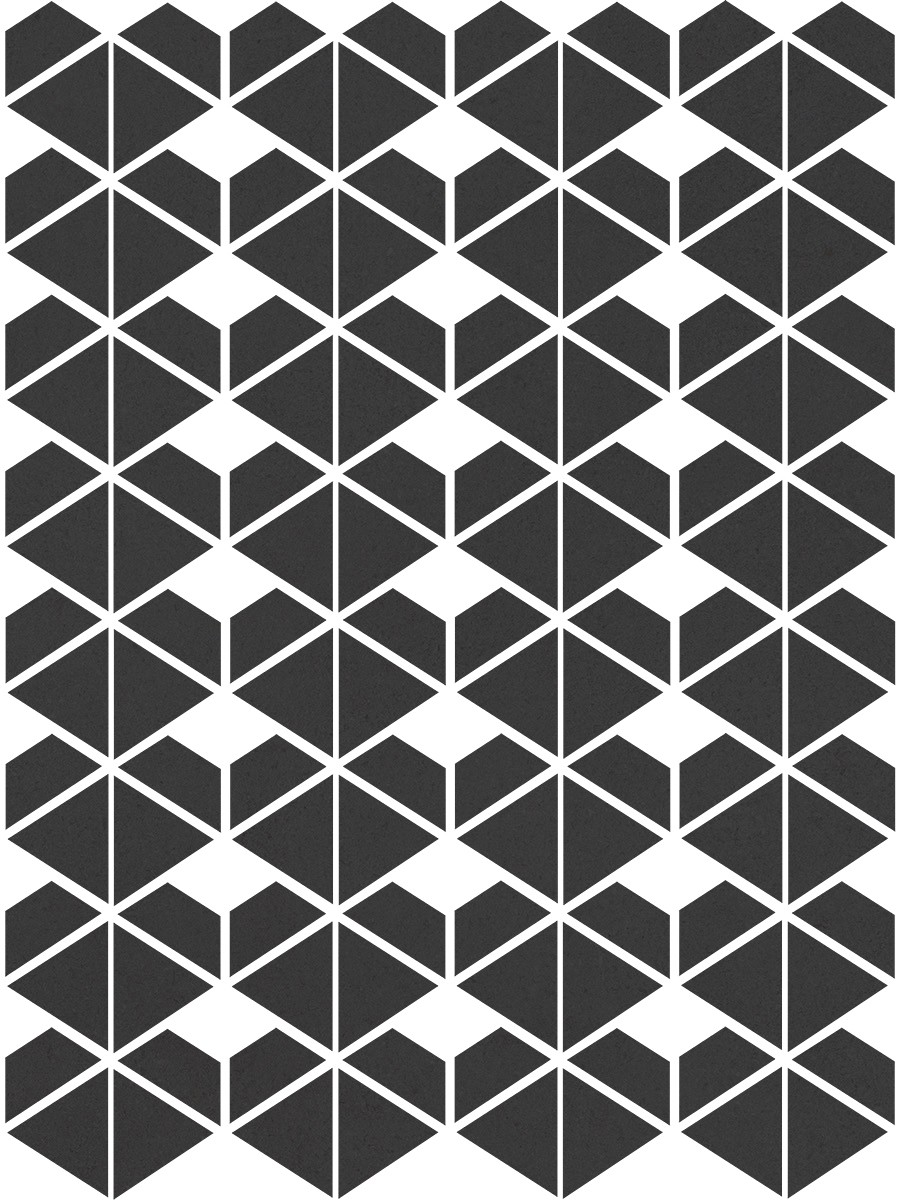 Керамическая плитка Керамогранит Cava Black Mosaic. D. 22.8x27.1 / коллекция CAVA / производитель Living Ceramics / страна Испания