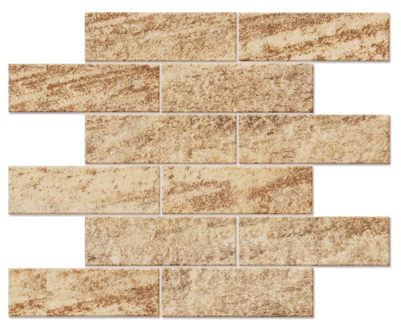 Керамическая плитка Мозаика QZ02 Bricks 38x30 непол. / коллекция Quarzit / производитель Эстима / страна Россия